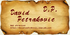 David Petraković vizit kartica
